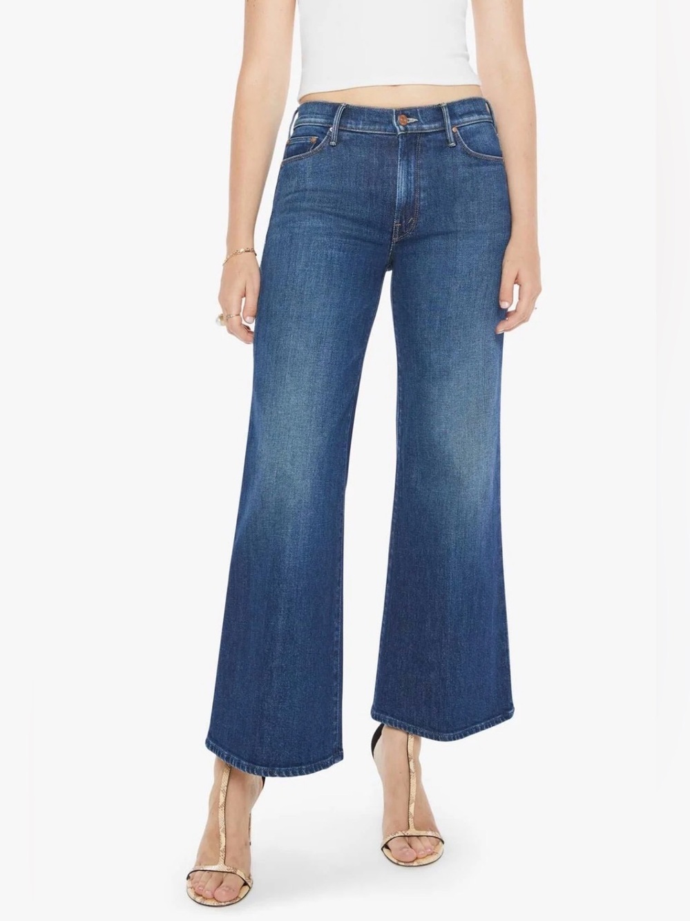 MOTHER The Twister Flood Clothing Optional High Rise Flare Wide Leg Jean Sz 26